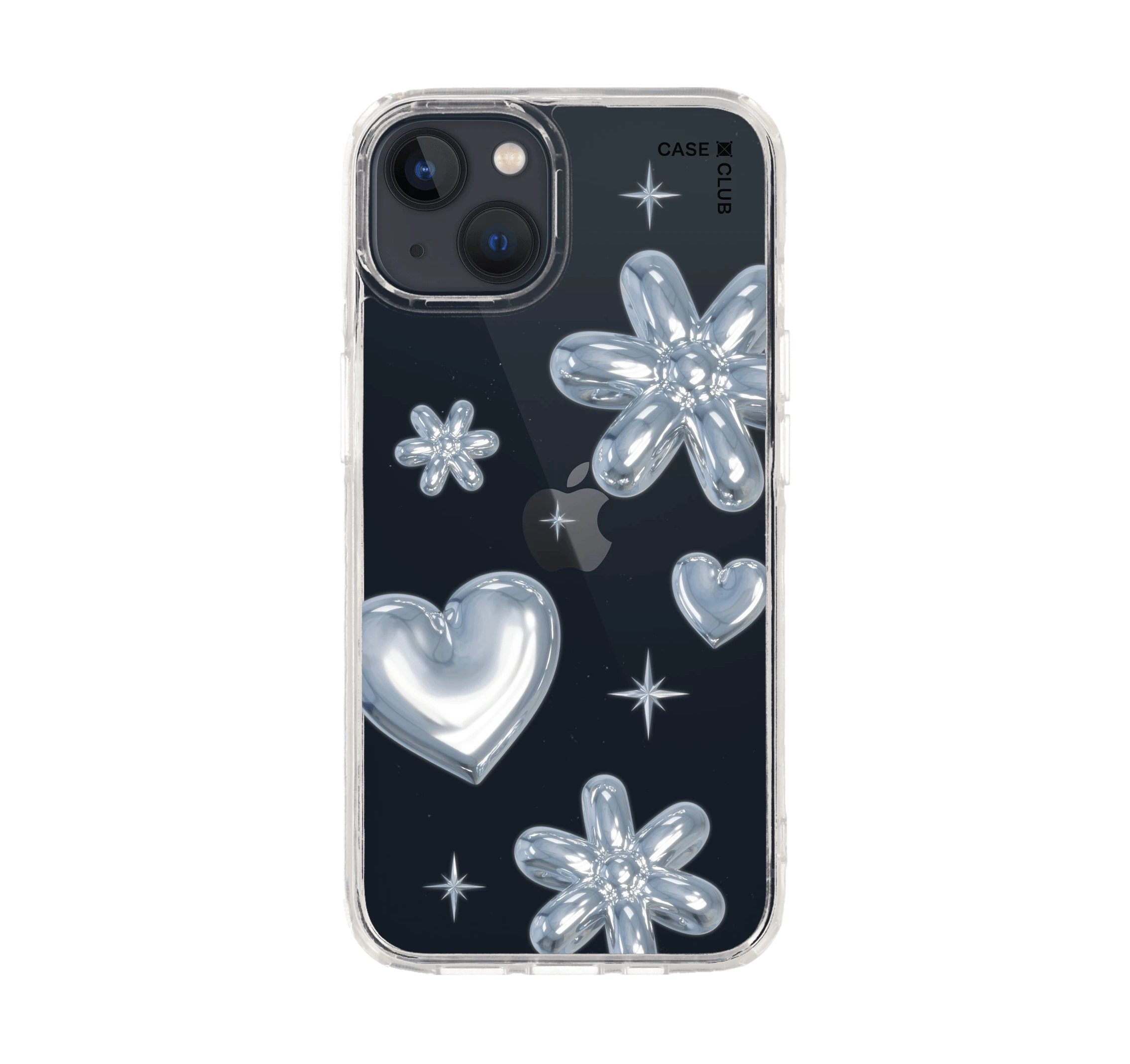 flower & heart metallic balloons